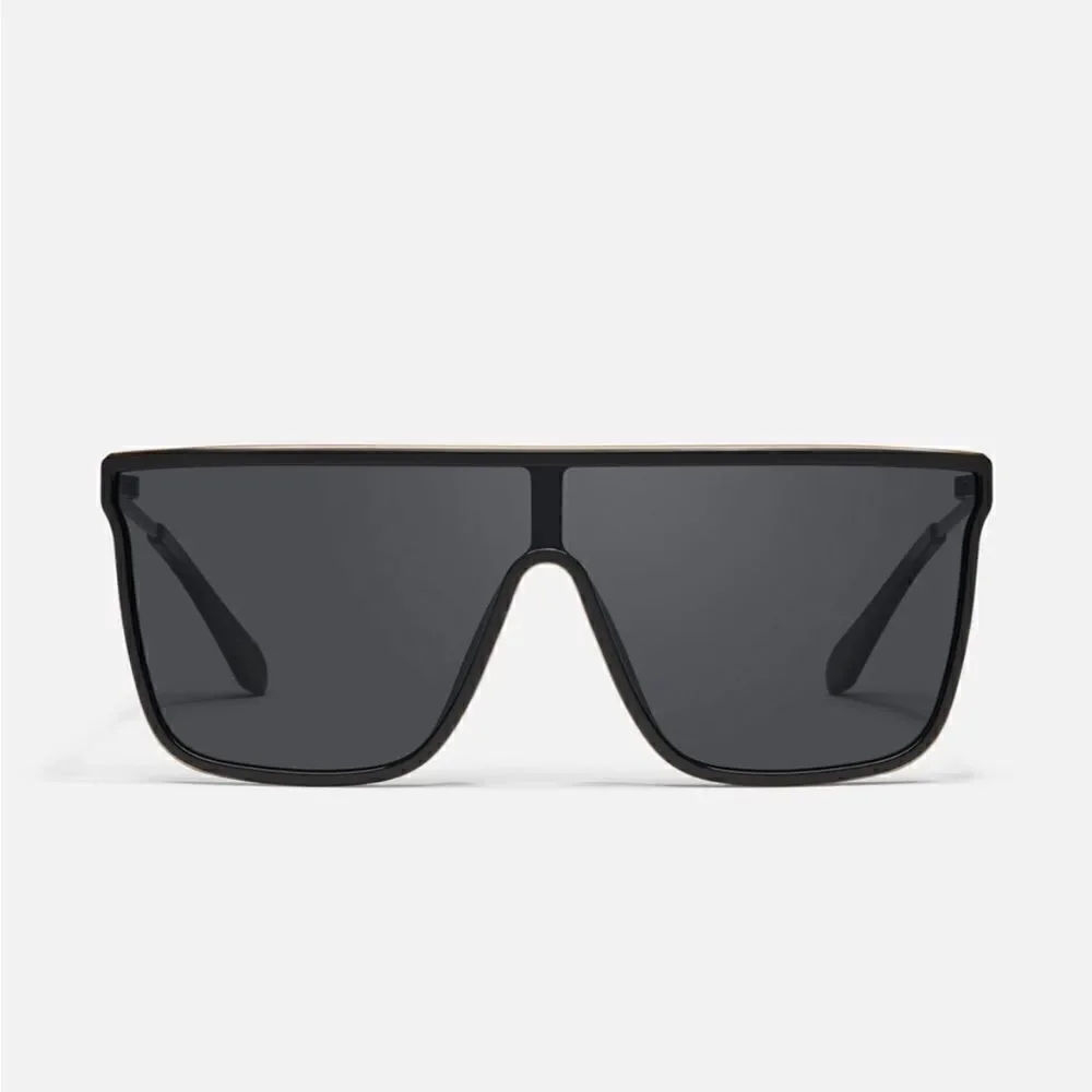 Quay Polarized Nightfall Remixed Sunglasses (Black & Gold)